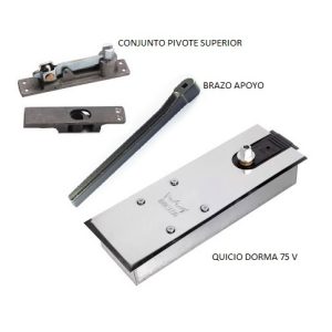 KIT DORMA BTS 75 PUERTA MADERA HASTA 120 KG