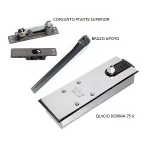 KIT DORMA BTS 75 PUERTA MADERA HASTA 120 KG