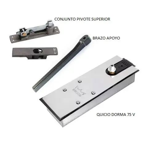 KIT DORMA BTS 75 PUERTA MADERA HASTA 120 KG