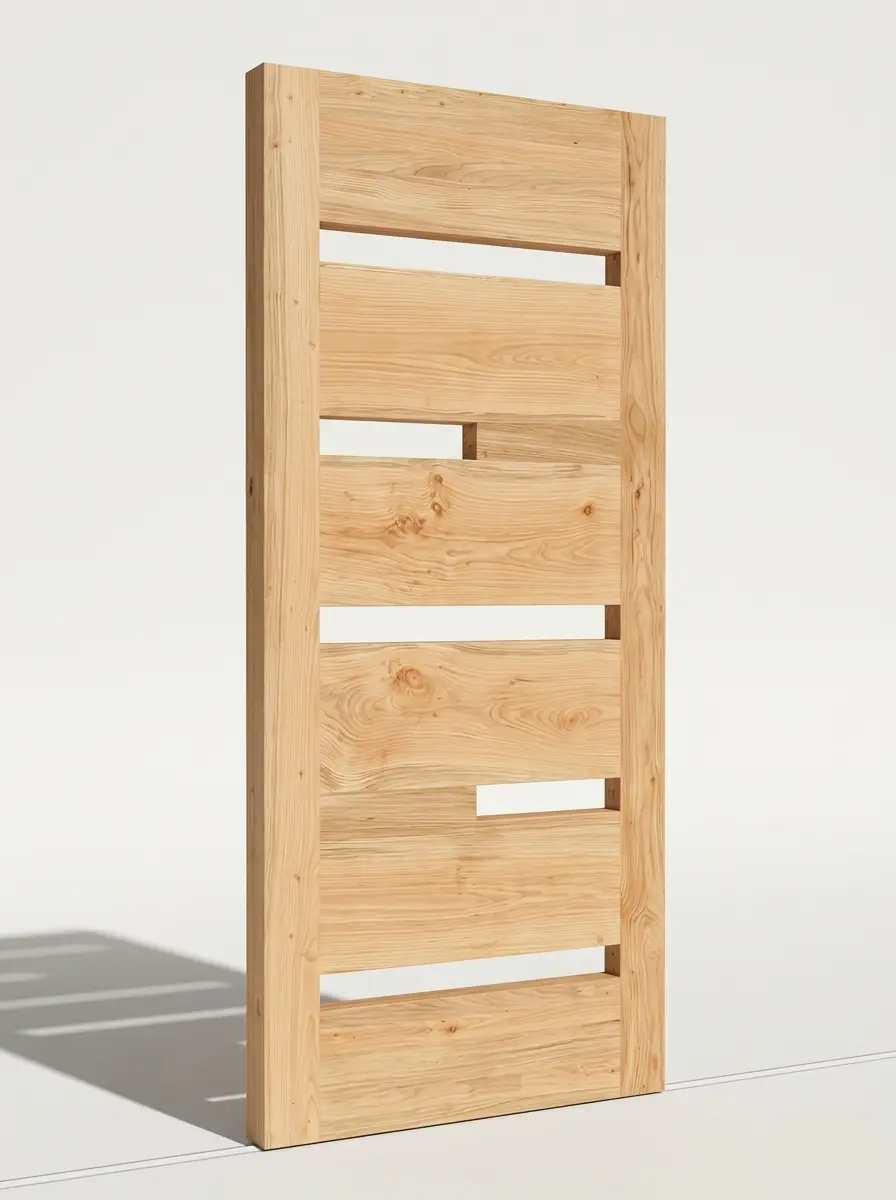 Puertas Pino Económica Madera Nativa 85x200, Modelo Napole